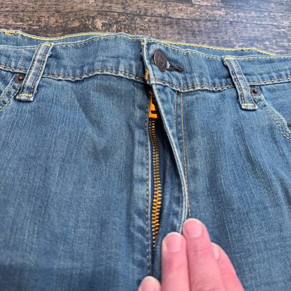 Levis 511 Jeans Mens 38x30 Blue Denim Slim Fit Stretch Straight Leg Zip Fly Work - Picture 3 of 16
